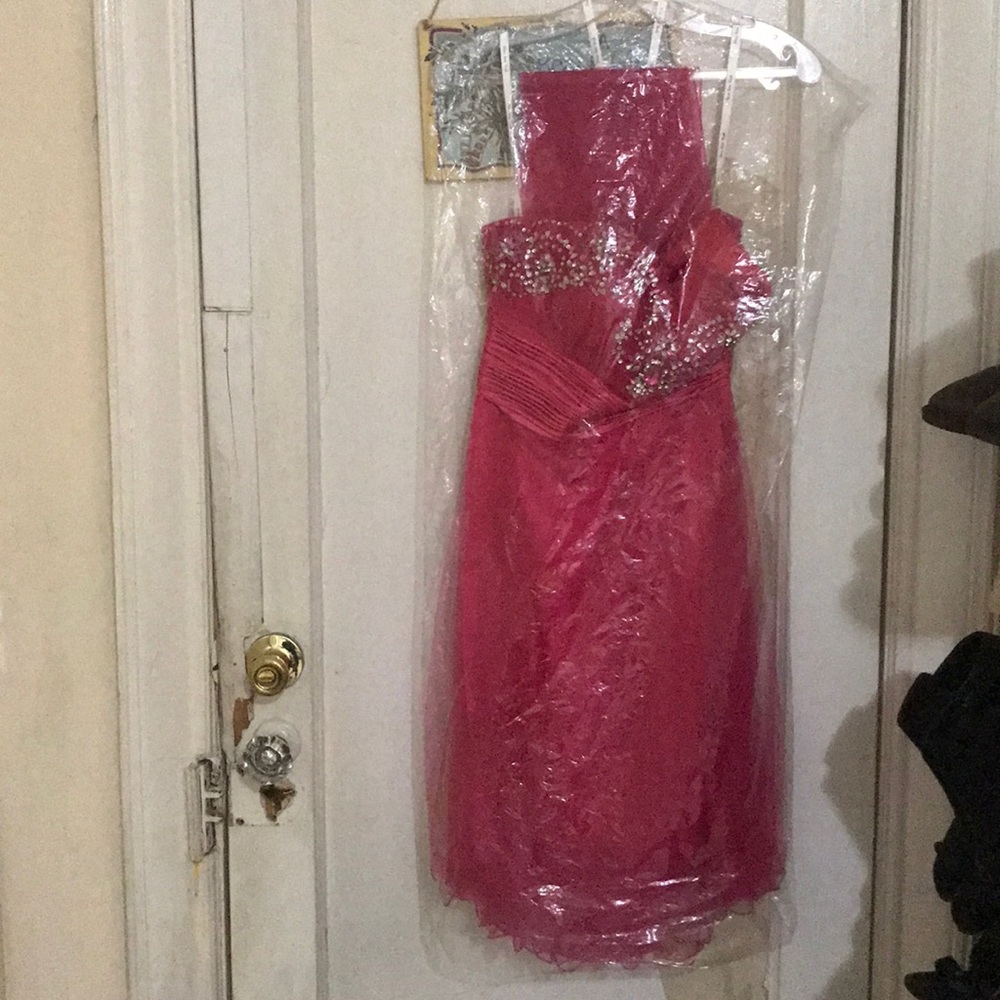 Hot Pink Short Prom Dress